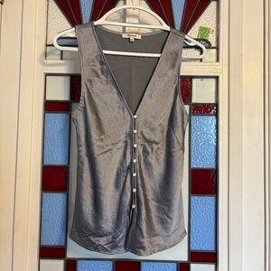 Madewell Silver Satin Vest